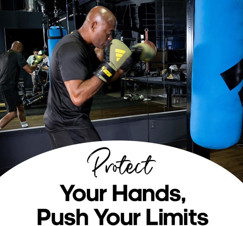 Miniatura 4 de Adidas x Anderson Silva - Guantes de boxeo para uso diario, equipo de fitness versátil con carcasa exterior de poliuretano y espuma moldeada por