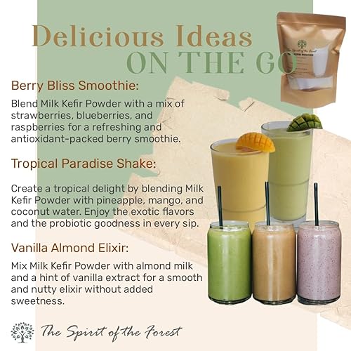 Miniatura 5 de Kéfir de leche en polvo orgánico y original, listo sin mantenimiento de cultivos probióticos activos vivos para la salud Kefir Starter - Sin