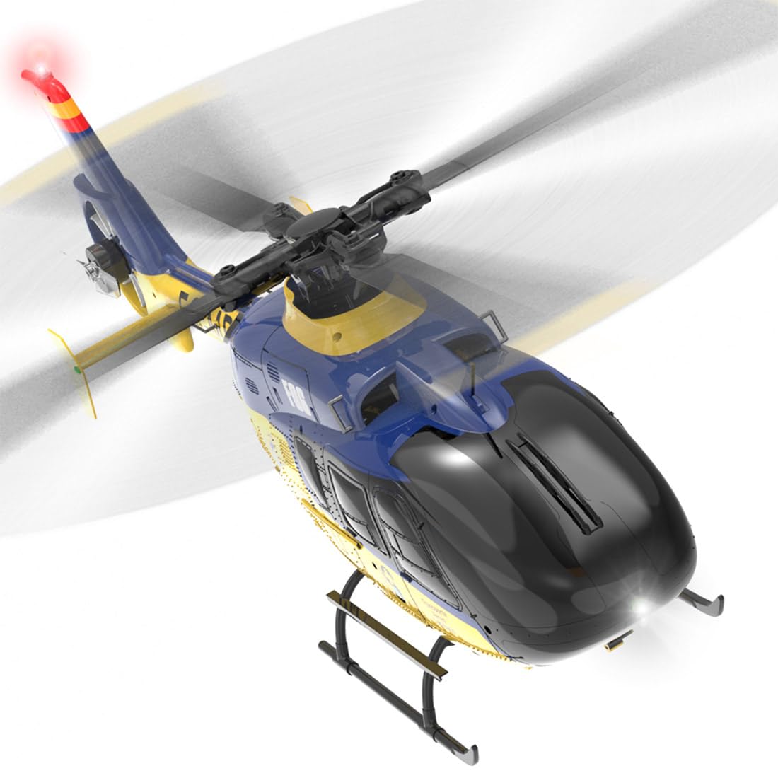 1:36 YU Xiang EC-135 Elicottero telecomandato, 6 canali Brushless RC Elicottero con azionamento diretto e stabilizzazione giroscopio 3D/6G, luce LED, regali creativi per adulti e