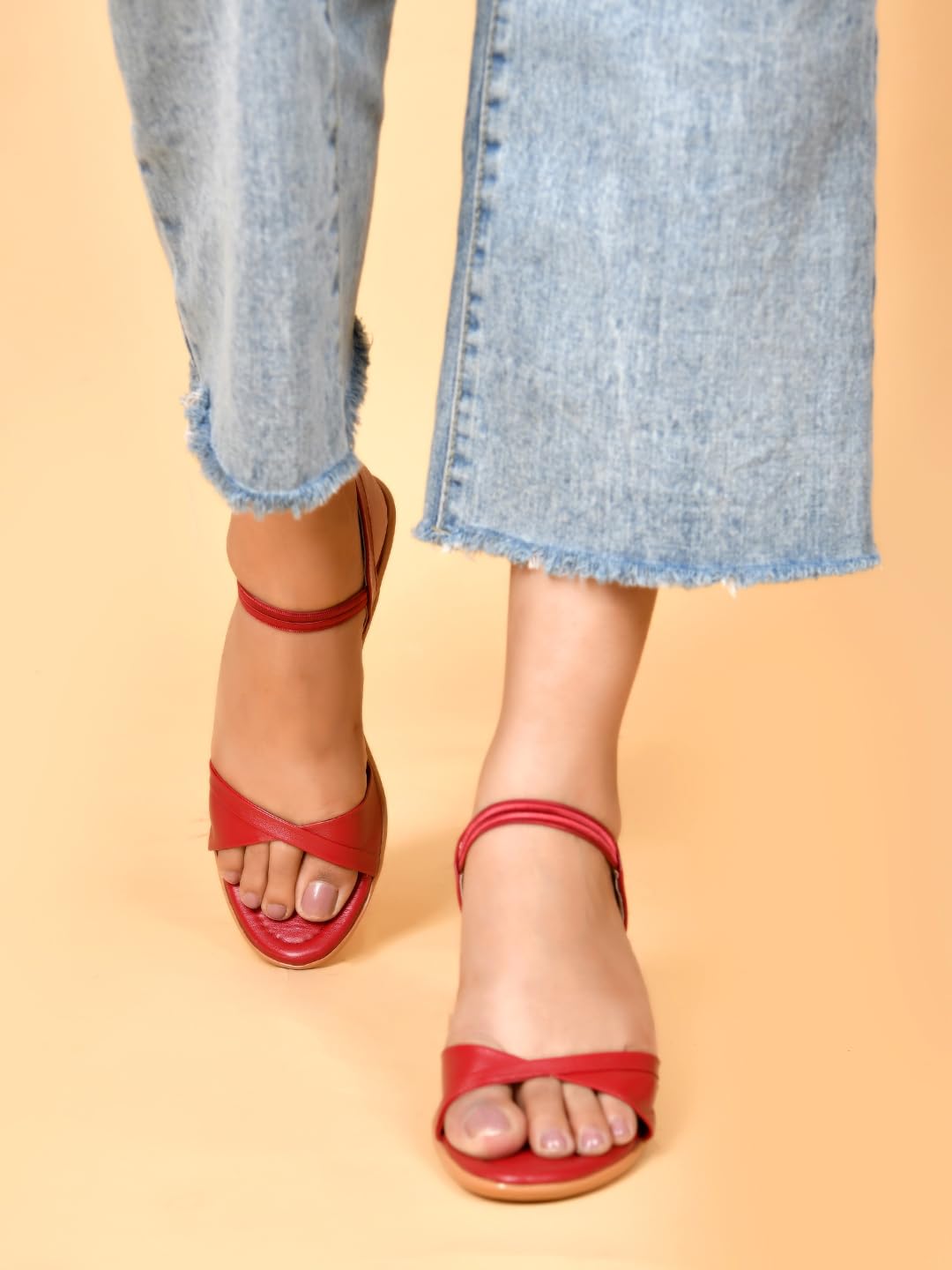 Padvesh Women?s Girls Fashion Synthetic Leather Comfortable Casual Formal Adjustable Ankle Strap Cone Heel Sandals 5 61A6GoIHElL. SL1440