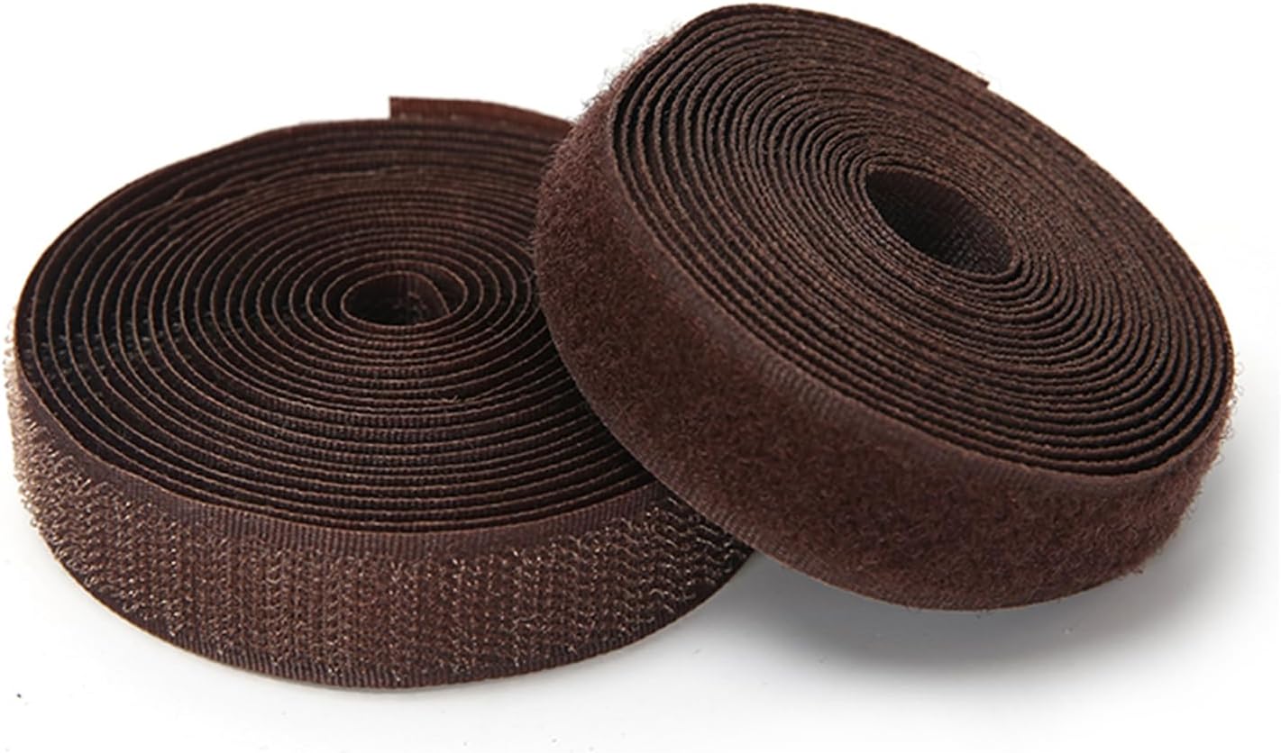 Generic Sew on Hook and Loop Tape 1 inch, Non-Adhesive Back Nylon Strips Fabric Fastener, Interlocking Tape for Clothing Sewing Crafts DIY Projects