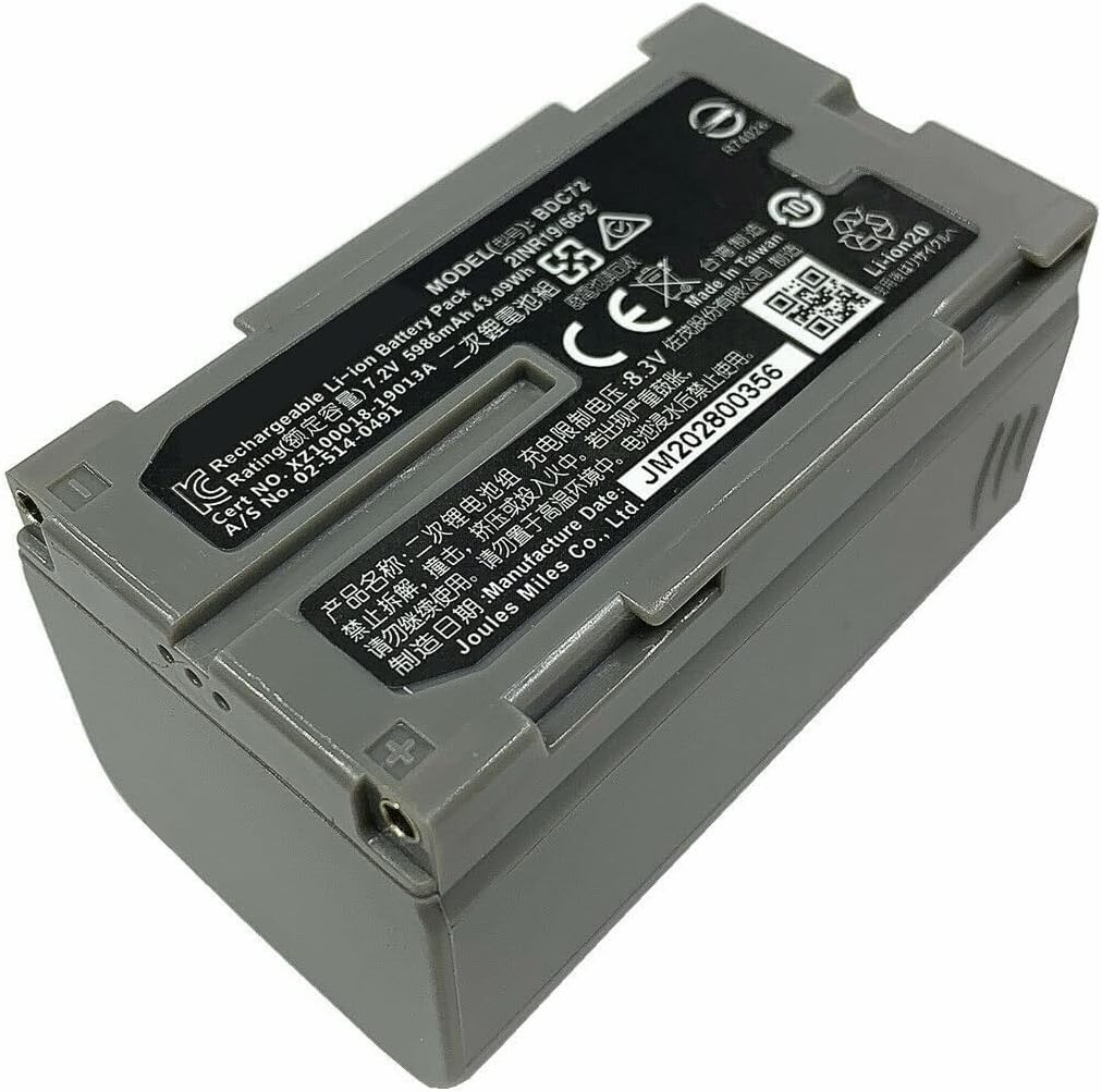 New BDC72 Battery for GM-52 Total Station