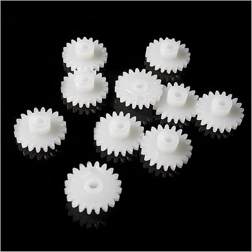 Industria 202A módulo 0.5M 20 dientes de plástico engranaje rueda accesorios POM 20T 0.079 in eje agujero engranajes 100 unidslote (diámetro del