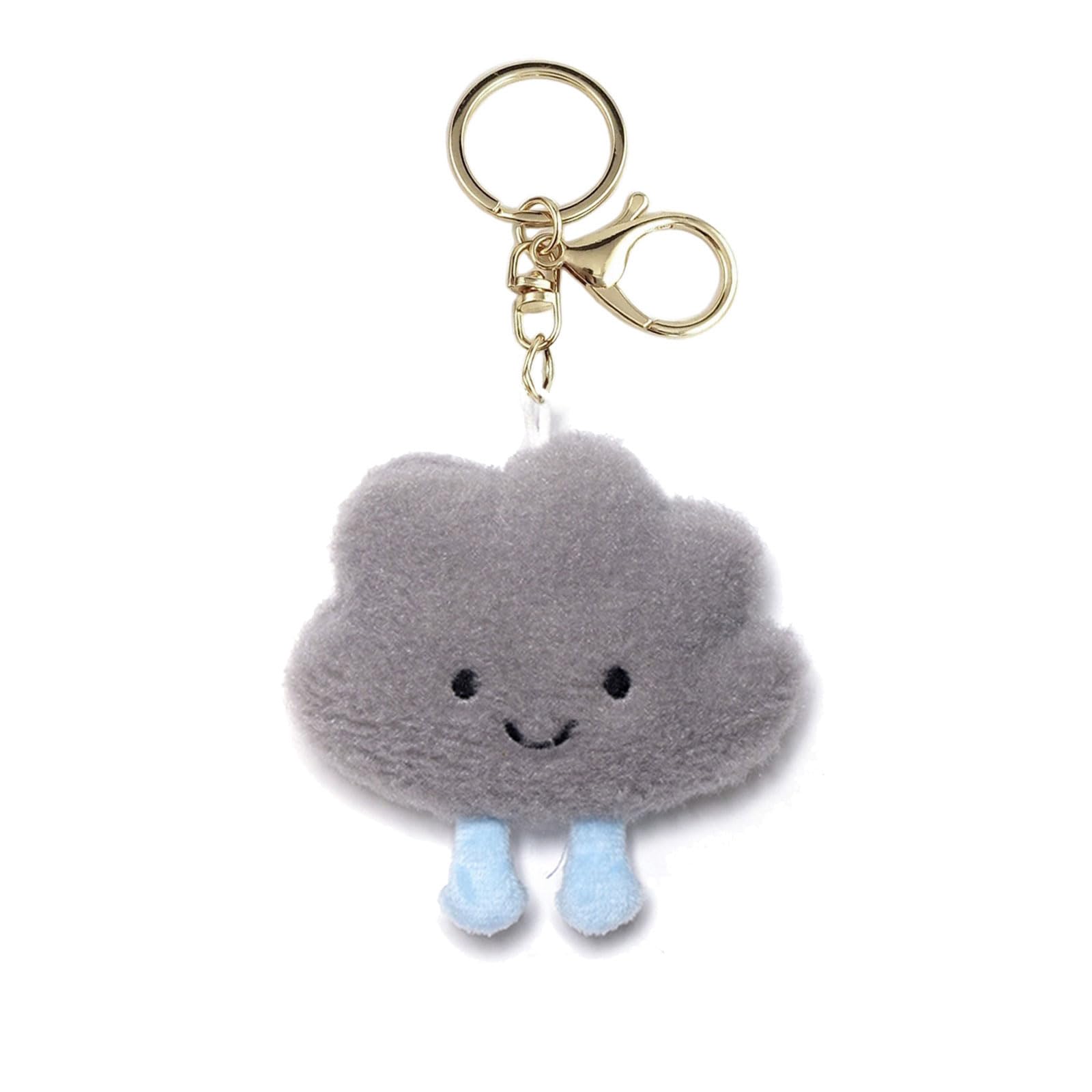 Leeinto Women's White, Pink, Blue, Green, Grey Keychain Cloud Pendant Keychain Stylish Phone Anti-Lost Lanyard Personalized Keyrings Decoration For Bags Backpack Wallet