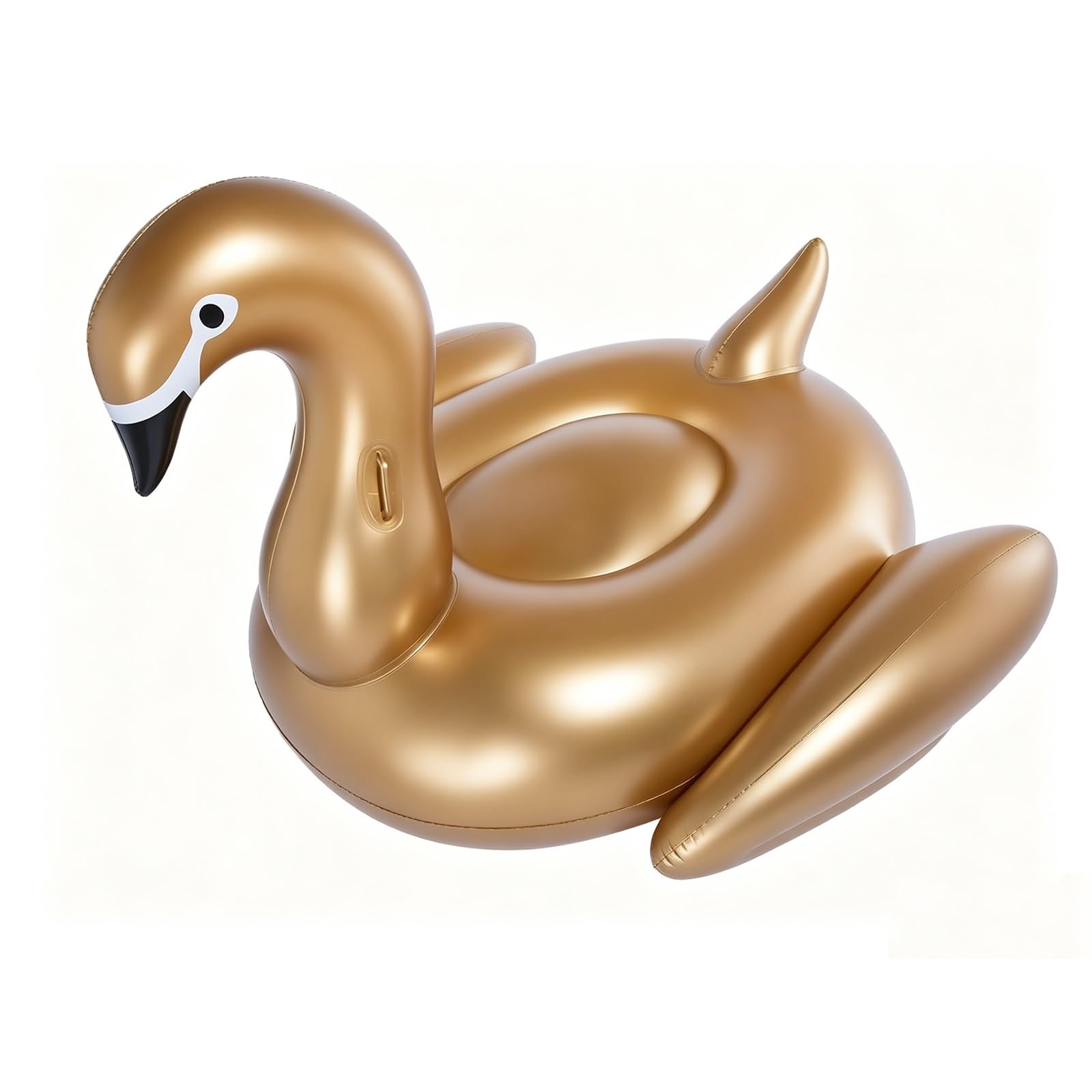 Flotador Inflable Cisne Dorado para Piscina Tumbona Flotante