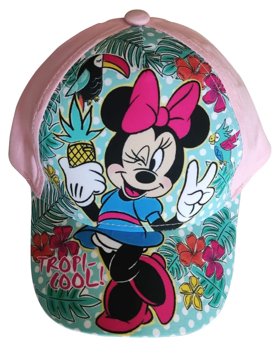 Disney Minnie Mouse Cap czapka z daszkiem Tropi-Cool! różowa dla dzieci, dziewcząt i chłopców (as3, Numeric, Numeric_54, różowa), Rosa, 54 cm