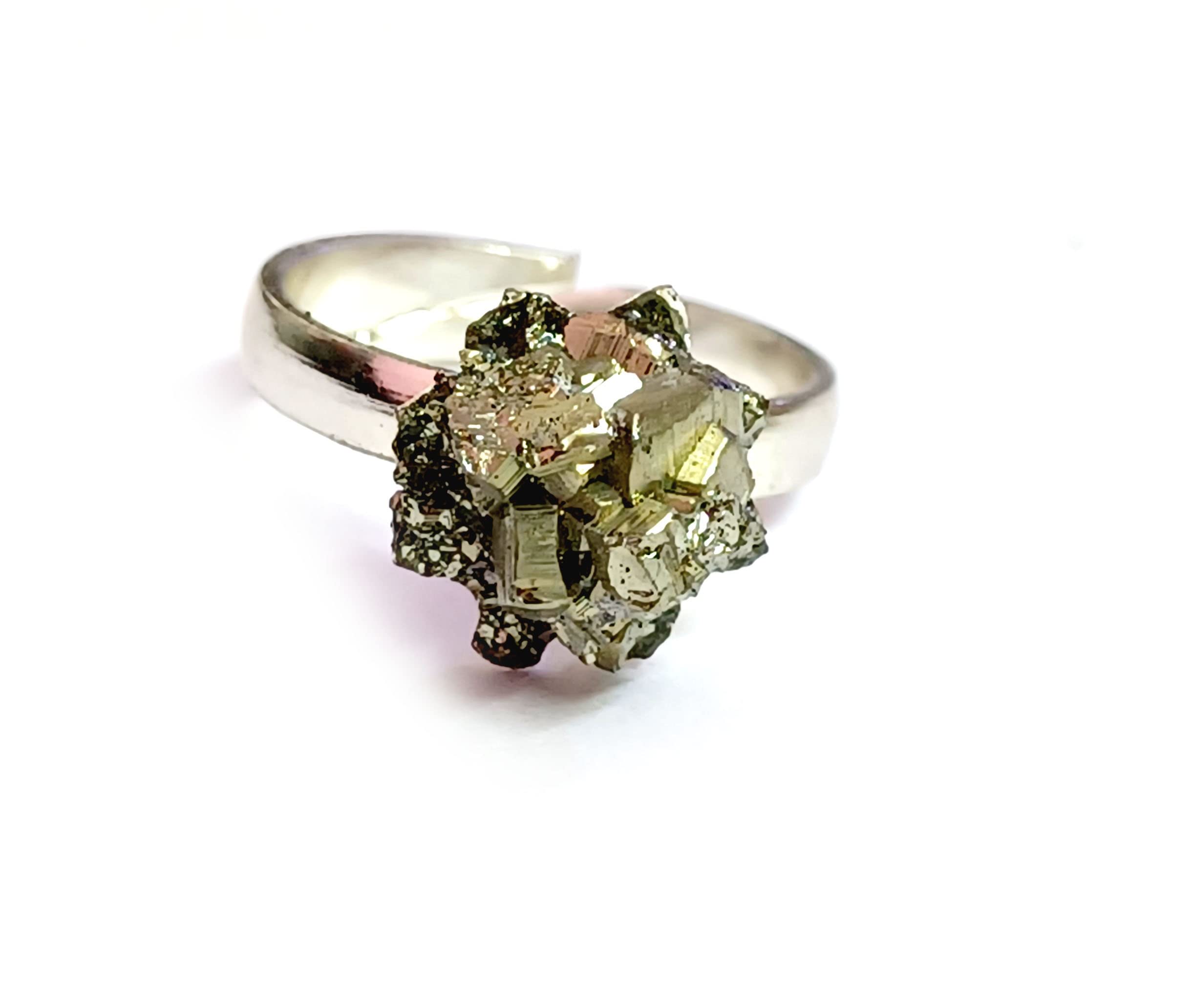 ASTROGHAR Natural Golden Peru Pyrite Raw Rough Uneven Cut Shaped Crystal Free Size Ring For Men And Women (B0BWS5LK4Y) Amazon Price History, Amazon Price Tracker