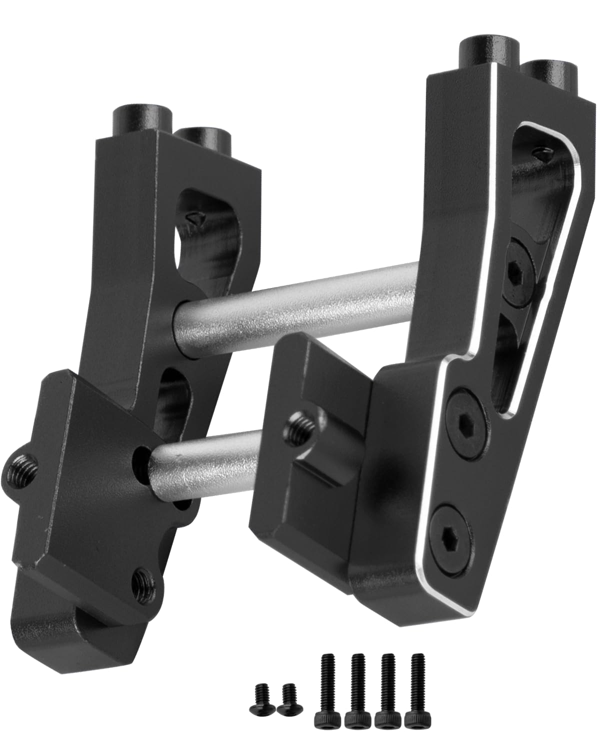 RCarmubWow RC Adjustable Wing Mount Upgrades Part for 1/14 Typhon Grom 223S,Aluminum Alloy Adjustable Angle Rear Wing Mount,Black