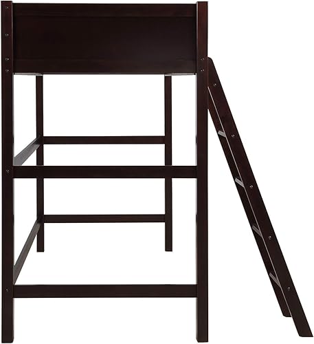 Miniatura 6 de Harper & Bright Designs Cama tipo loft de tamaño individual con escalera, marco de cama loft de madera para niños, adolescentes y adultos (expreso)