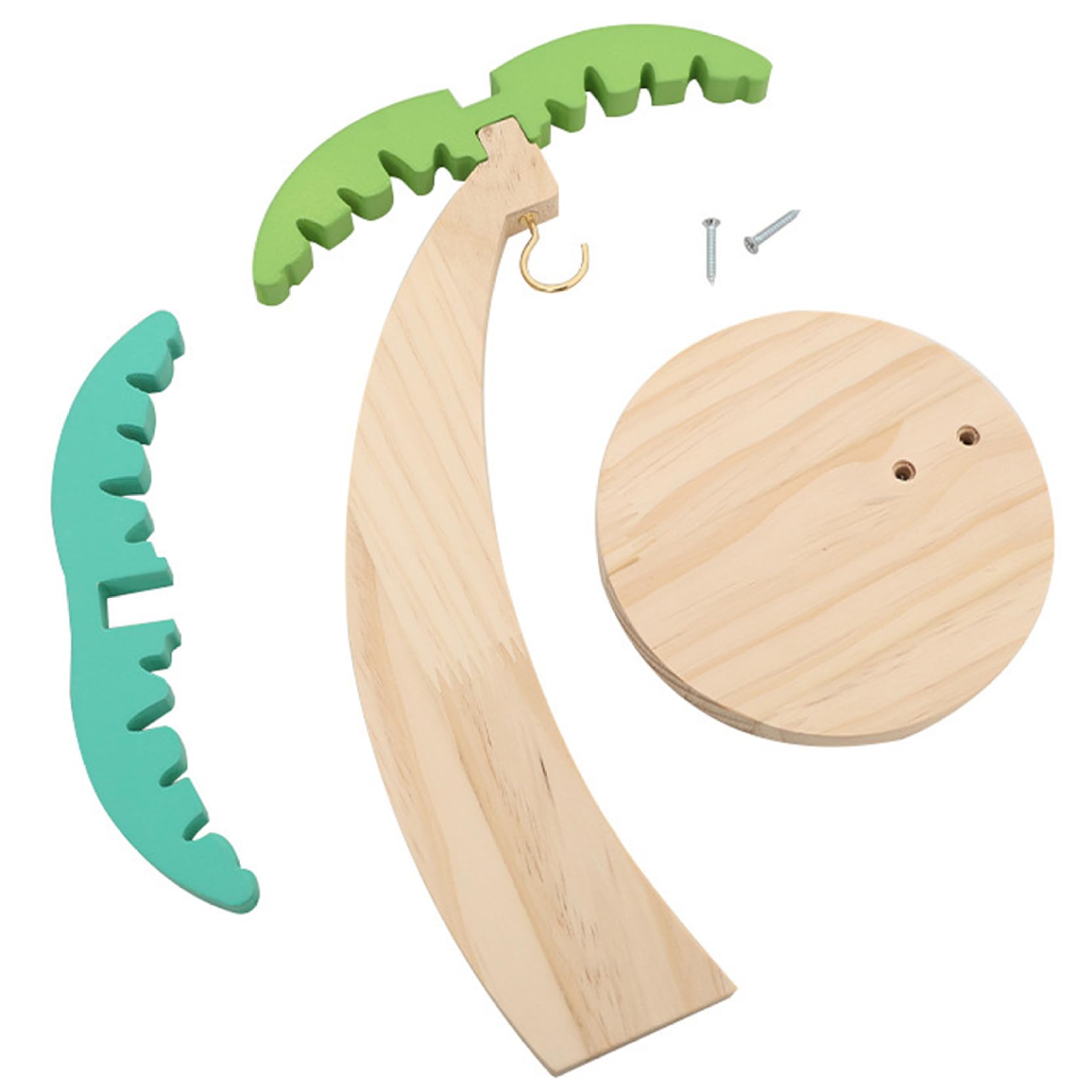 Supporto per banane a forma di albero in legno con gancio per banane con gancio Portafrutta rustico 13x6 pollici per bancone della cucina anche per maturazione Appendiabiti salvaspazio per la co