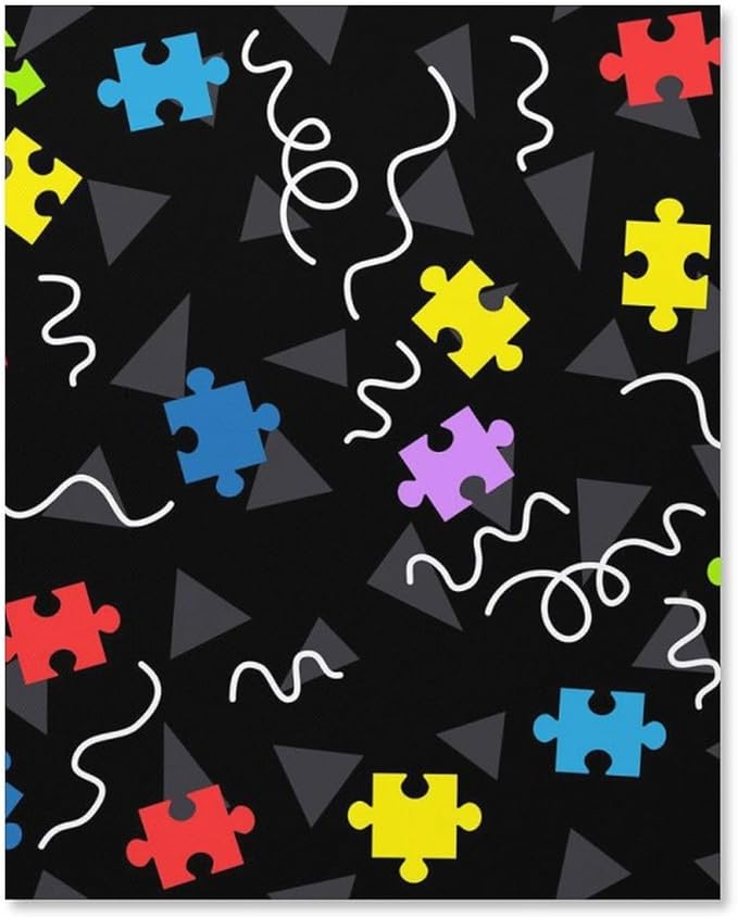 80S Memphis Puzzle Style Wall Art Canvas Painting Prints