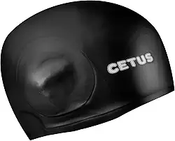 Touca de Silicone para Natação Cetus Cobre Orelha