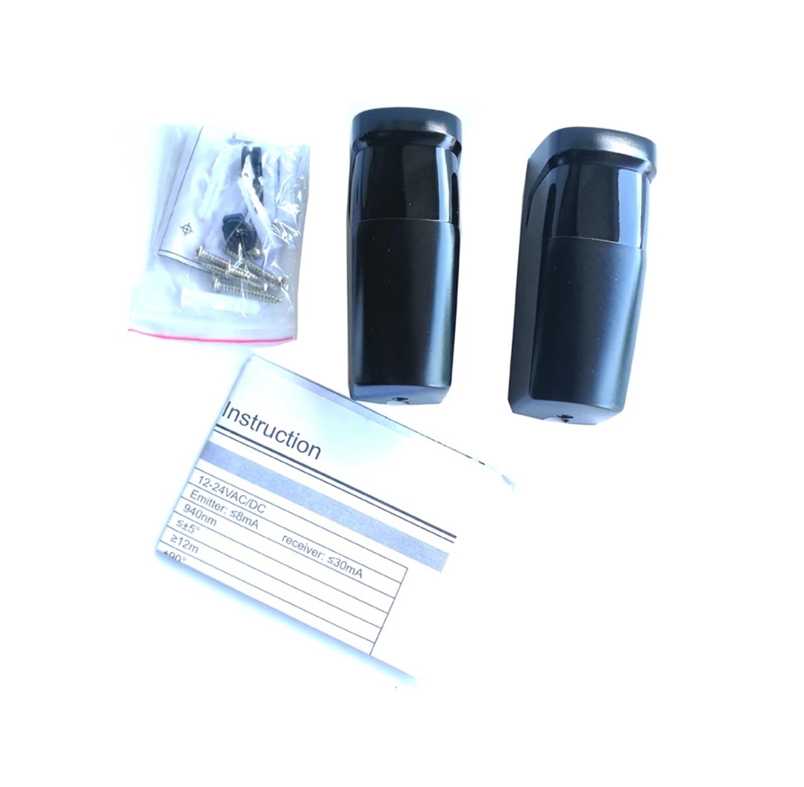 5 Pares de fotocélulas infrarrojas Impermeables for Puerta, Sensor IR, Barrera automática, Sensor de Seguridad for abridor de Puerta corrediza batiente