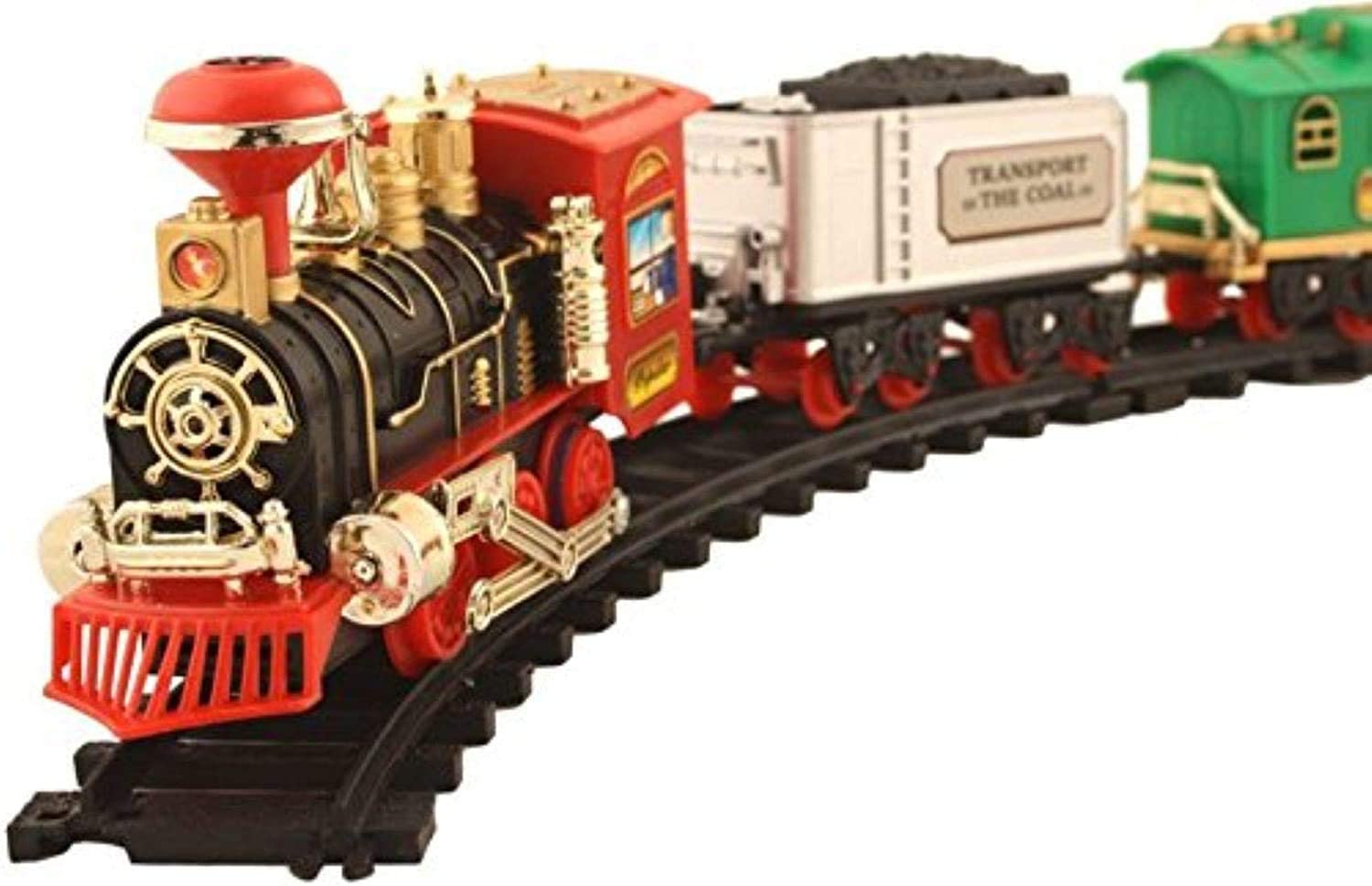 KELLY MILLER Choo Choo Classical Train Set - HO Scale Vintage Train Toy Set with Locomotive, Tracks, Smoke, Light & Sound - Battery Operated - 6-10 Years Old - Multicolor - Intermediate Skill Level