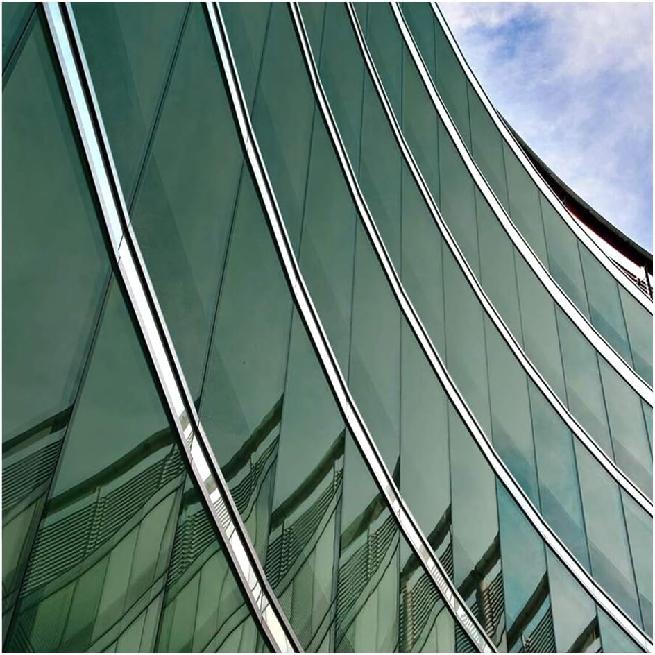 BDF PRGN Window Film Premium Color High Heat Control and Daytime Privacy Green Outside, Silver Inside - 48in X 50ft