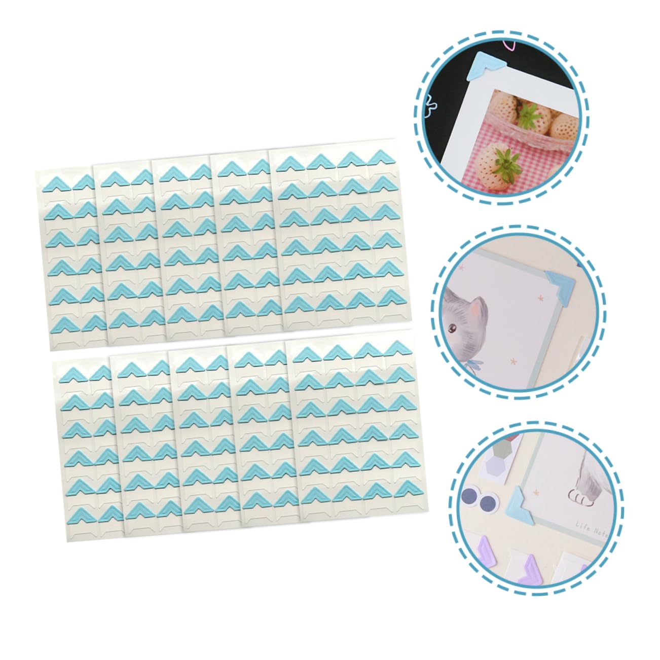Gogogmee Self-Adhesive Photo Book Corners 10 Pack Scrapbook Photo Mounting Corners