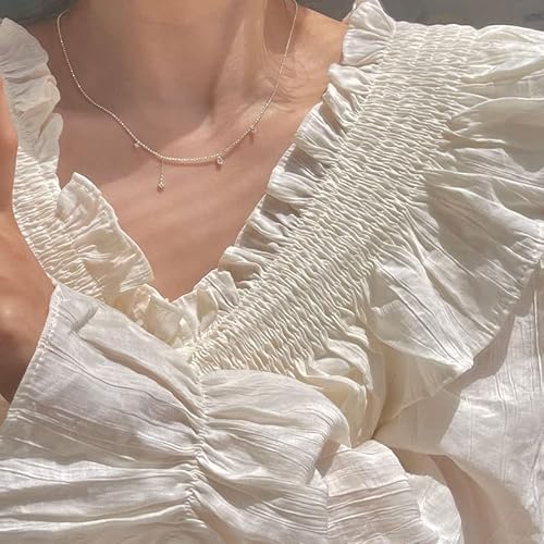 Akna Necklaces For Women Trendy, Schimmerin Essential Collection Zircon Sterling Silver Necklace (No.0033) #TOP4