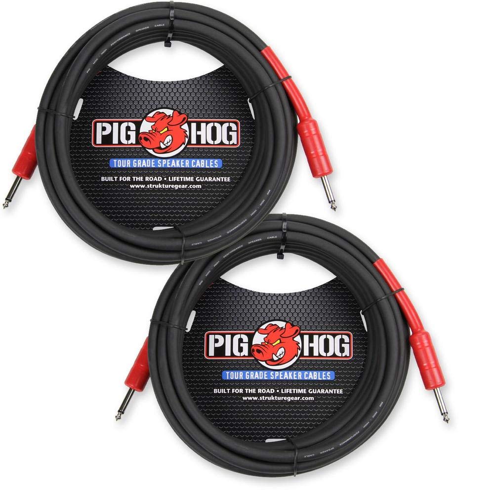 Amazon.com: 2-Pack Pig Hog PHSC25 8mm Tour Grade Speaker Cable