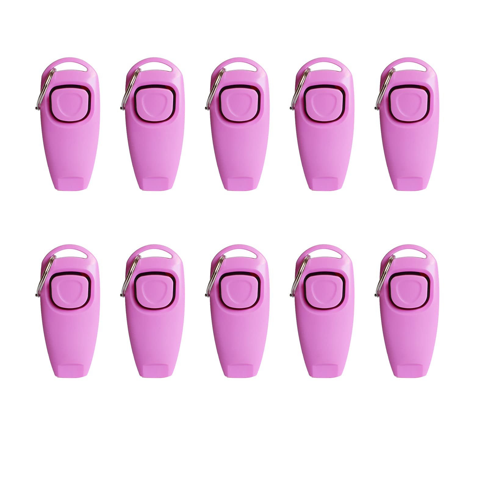 SagaSave 2 in 1 Dog Clicker Dog Whistle, Dog Training Clickers, Puppy Clicker, Effective Pet Clicker, Training Clicker for Cats Puppy Dog Pet Pink 10PCS