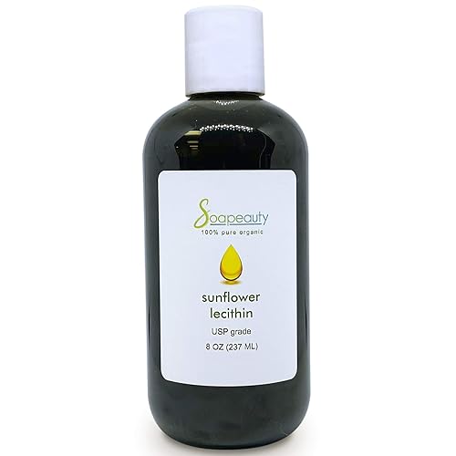 Aceite líquido de lecitina de girasol, prensado en frío, sin refinar, grado USP, sin blanquear, 100% puro, aceite de lecitina de girasol natural,