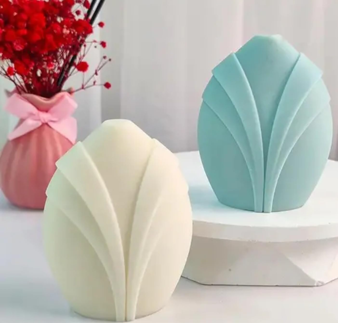 Bougie de luxe, cadeau parfumé, bougie décorative, décoration d'intérieur en forme de feuille