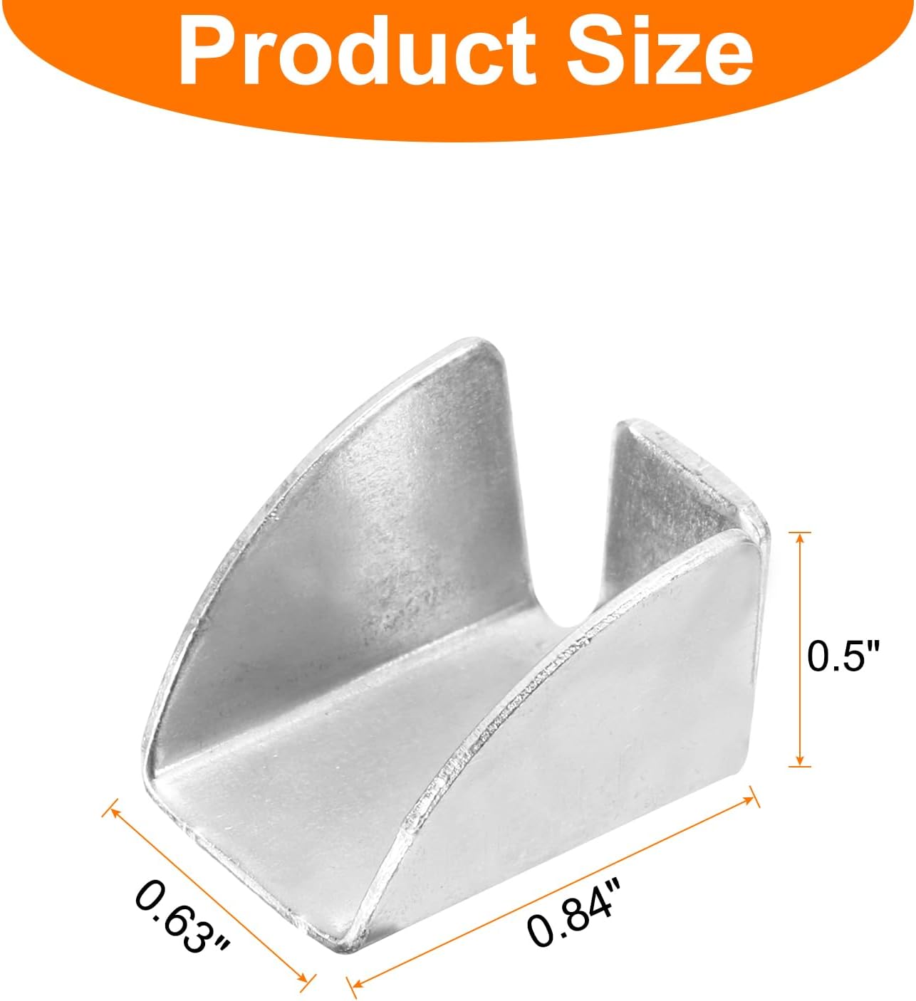 HARFINGTON 8pcs Cabinet Shelf Clips Steel Adjustable Shelf Bracket Clamp Metal Garage Storage Cabinet Shelf Clip Support Hardware Replacement Parts for Metal and Wood Shelving, Silver