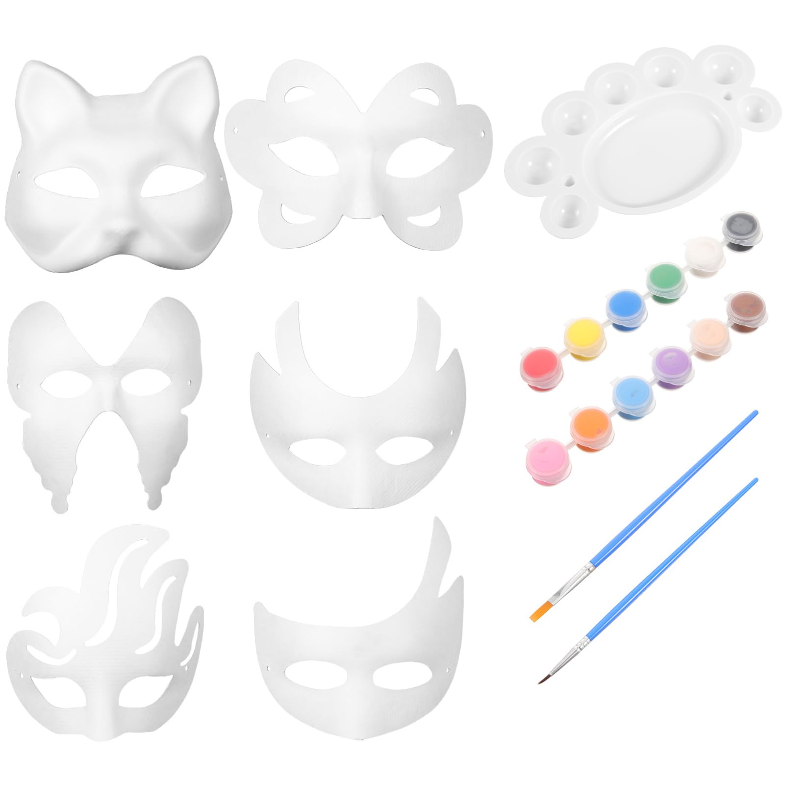 ifundom Masquerade Ball Masks Diy Unpainted Masquerade Masks Paper for Halloween Party