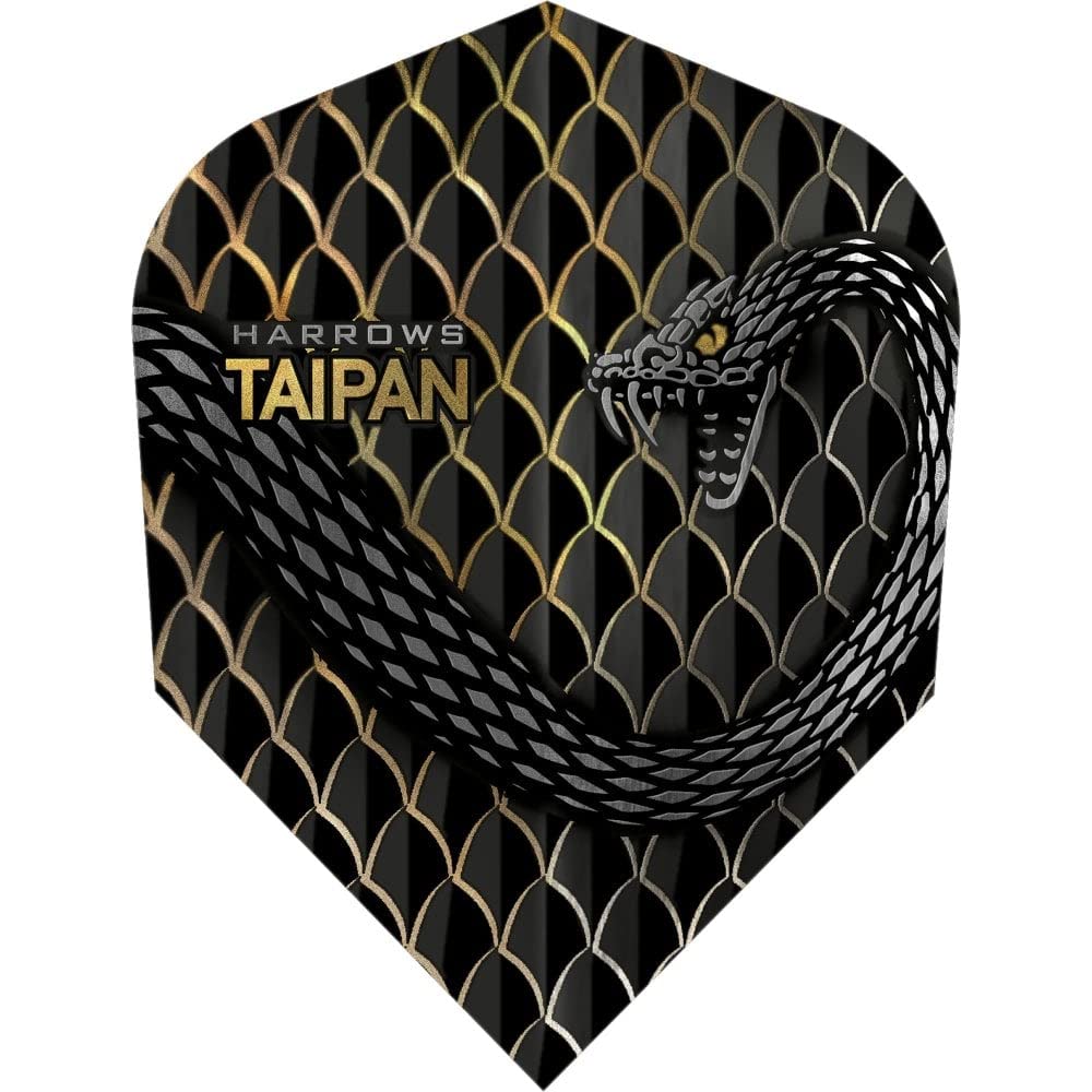 Harrows Taipan | 100 Micron Dart Flights, Standard No. 6, Multiple Set Sizes, Multiple Colours