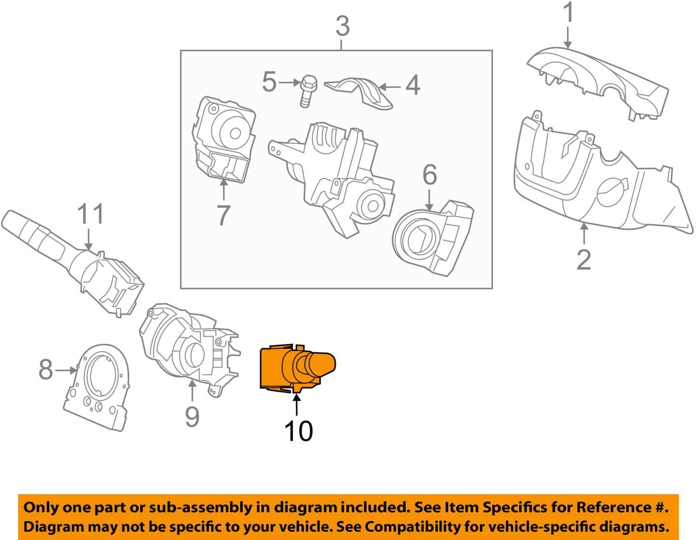 Genuine Honda 35256-TR0-K11 Windshield Wiper Switch Assembly