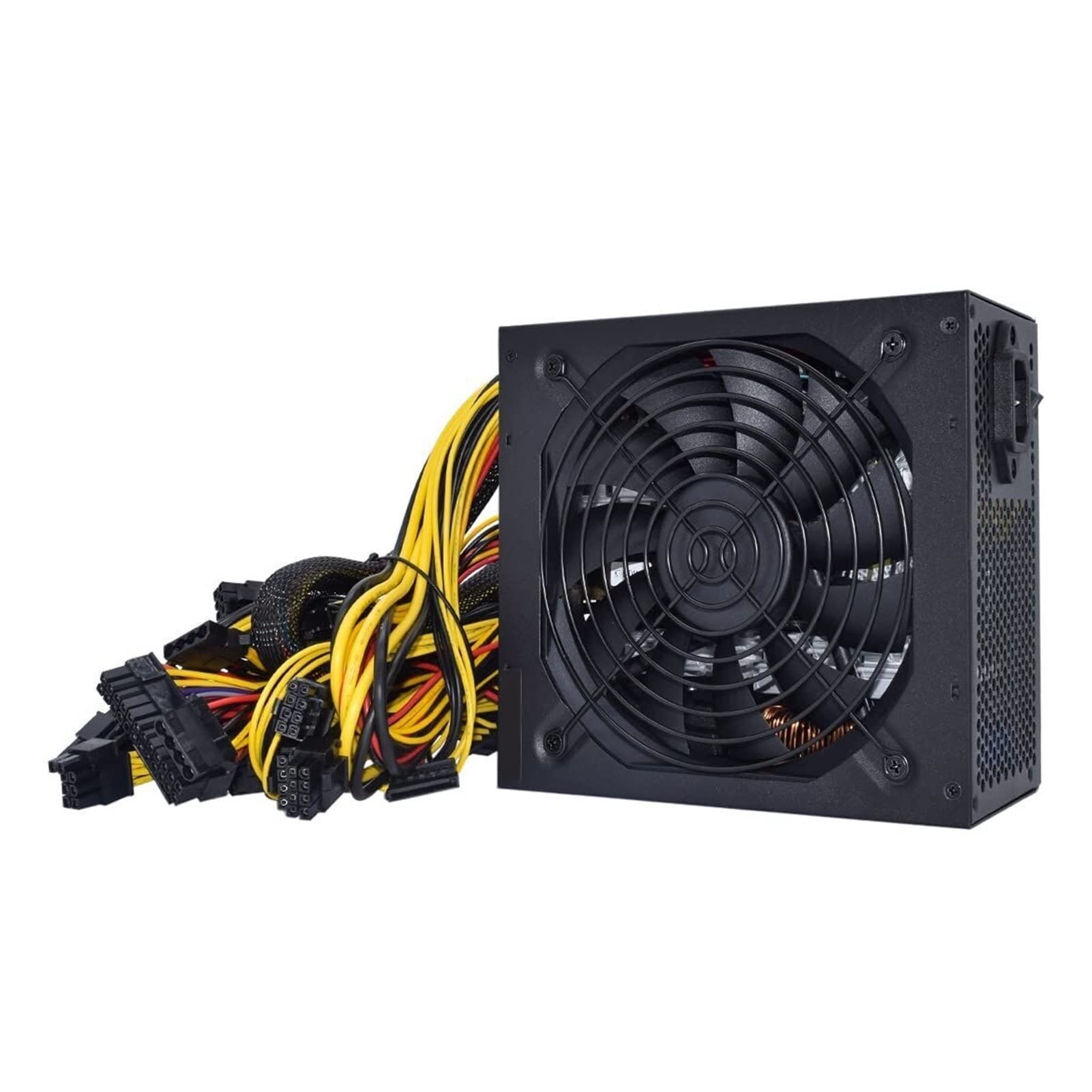 Maisize 2400W Mining Power Supply 8GPU for ETH Bitcoin Ethereum Miner with Auto- Temperature control Fan PSU,Bold Graphics Card Line