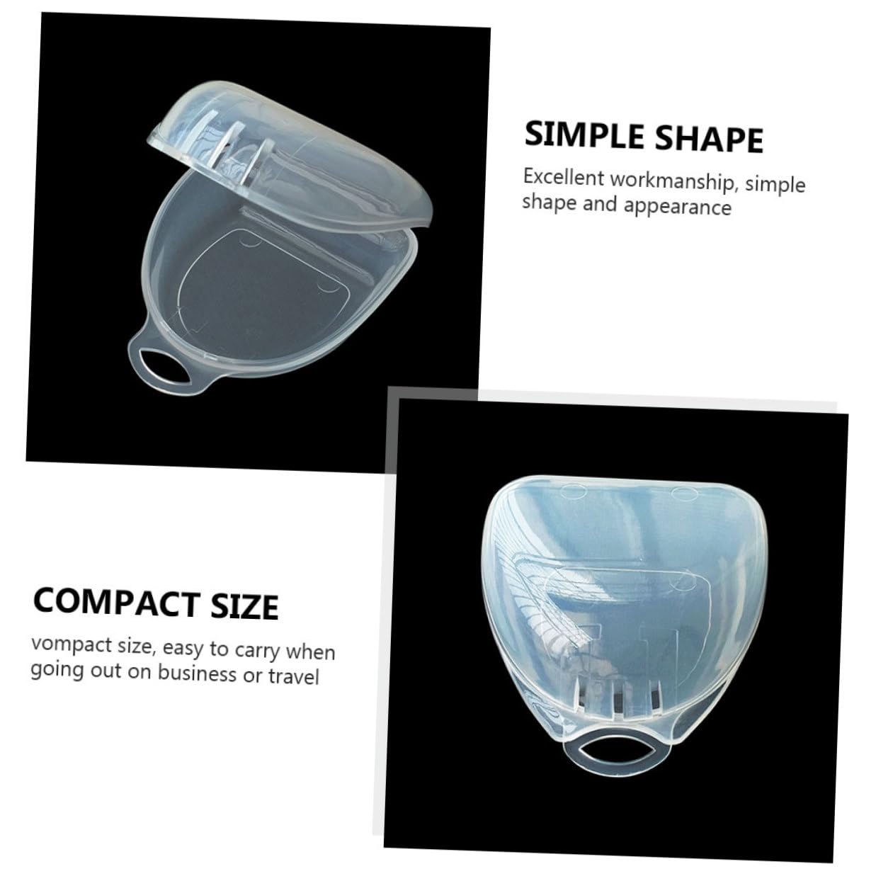 ERINGOGO 5pcs Compact Tooth Holder Boxes with Lid for Sports Boxing, Denture Storage Containers, Retainer Organizers for Travel and Daily Use