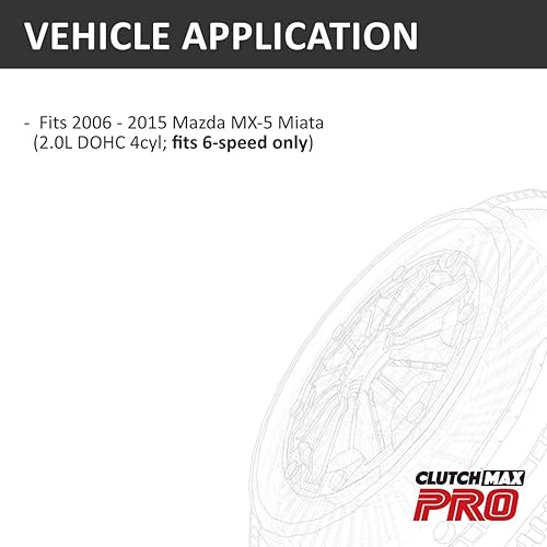 Miniatura 2 de ClutchMax PRO Performance Stage 1 Kit de embrague compatible con Mazda MX-5 Miata 2.0L 2006-2015 solo se adapta a 6 velocidades (CP10063HD-ST1)