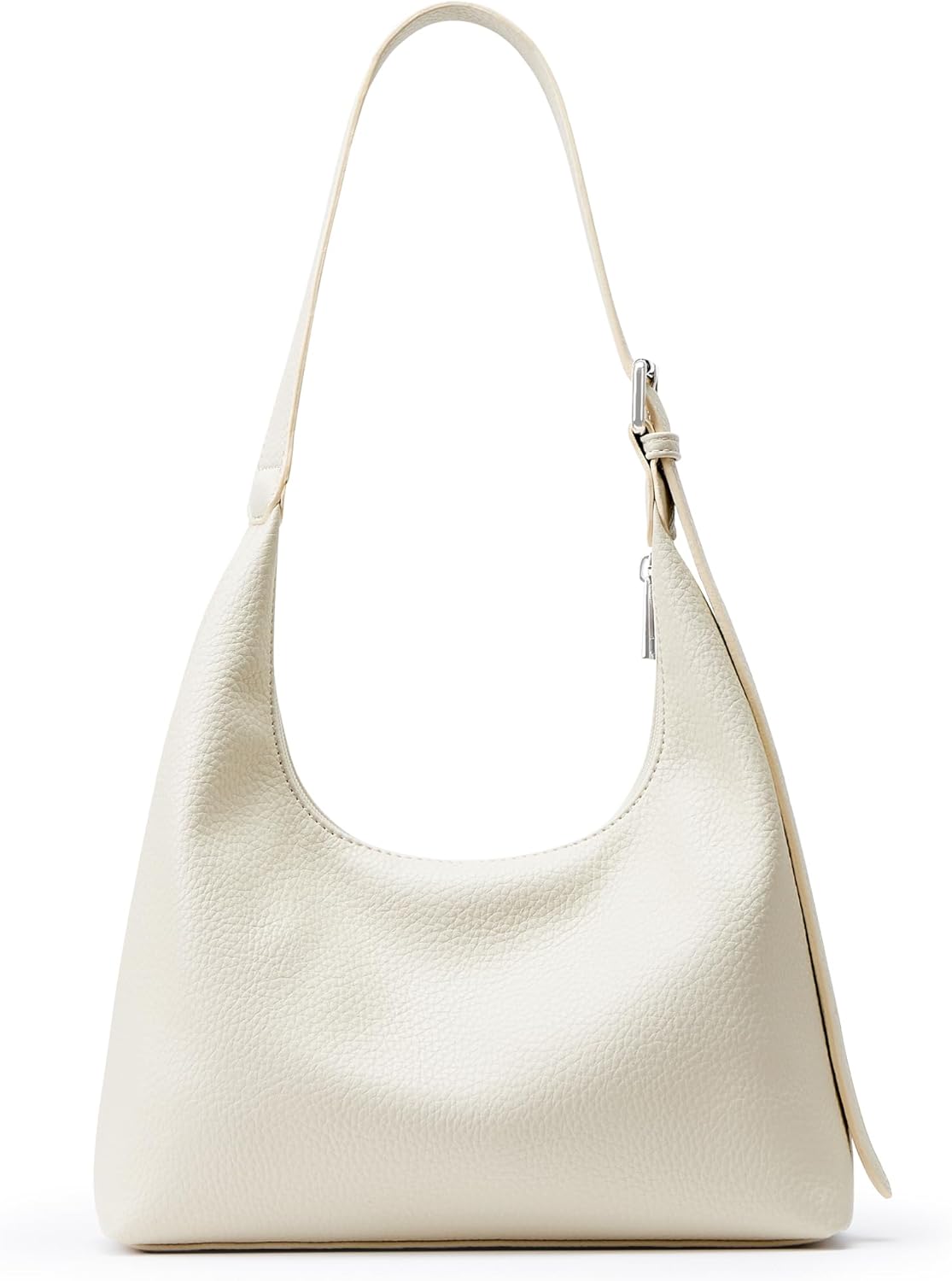 KALIDI Crescent Tote Bag, Women Underarm Handbag Vegan Leather Zipper Shoulder Purse Hobo for Evening Shopping Casual