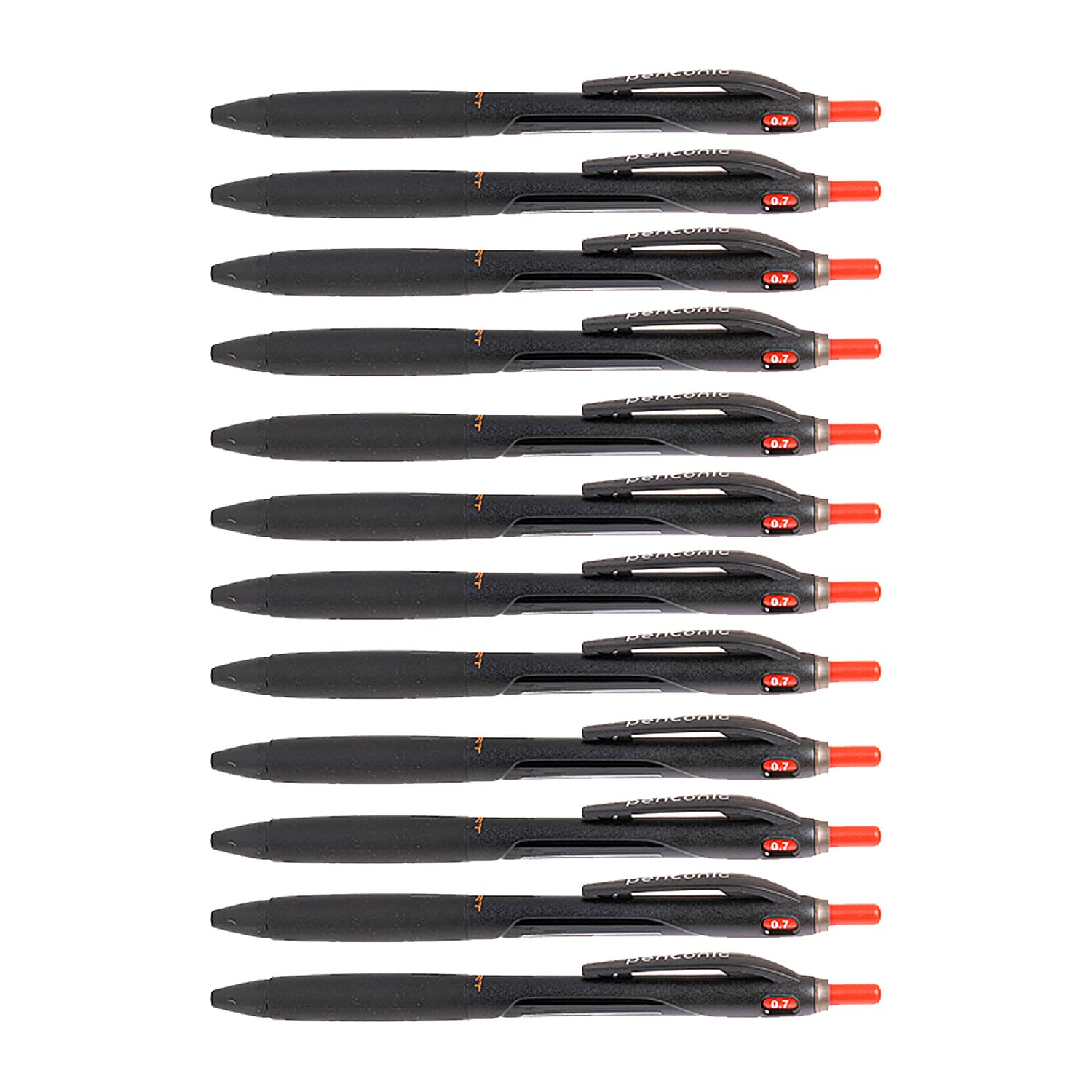 Pentonic LINC B-RT Pen/Ballpoint 0,7 mm/Line thickness 0,3 mm/Retractable/Rollerball pens/Smooth writing/Red/School/Office supply/For journaling, note taking/12 pieces
