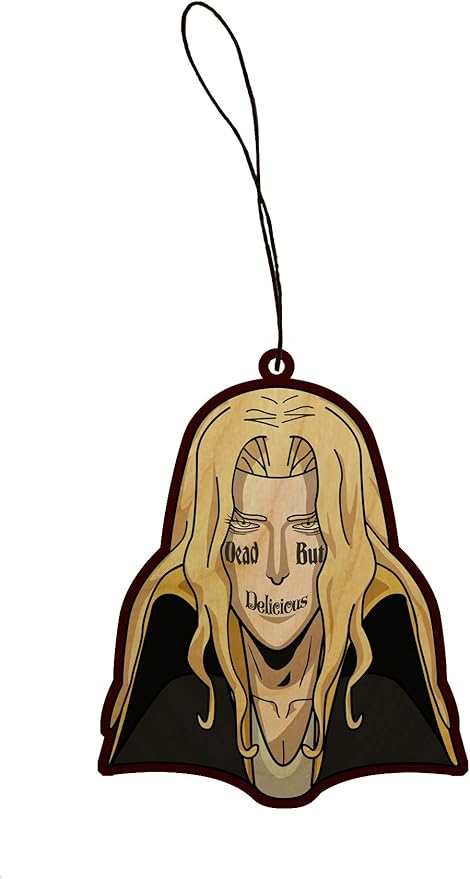 Amazon Com Dead But Delicious Text Face Monster Blonde Vampire Game Anime Parody Engraved Printed Wooden Rear View Mirror Car Charm Dangler Vampire Prince Home Kitchen
