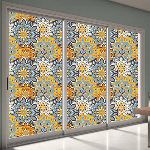 Image of CVANU Window Film Privacy Heat-UV Protection Self-Adhesive Window Glass Film Viny Sheet Multicolor Size(23inch X 100inch) C169