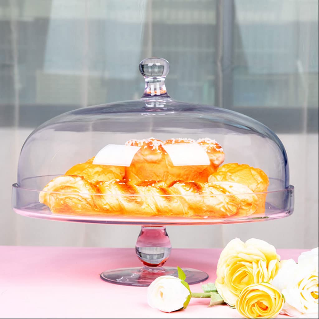 Desserts Présentoir à gâteau européen avec couvercle en forme de dôme Support à cupcakes en verre cristal transparent et plateau de service Plateau à dessert multifonctionnel pour la cuisine Fruits