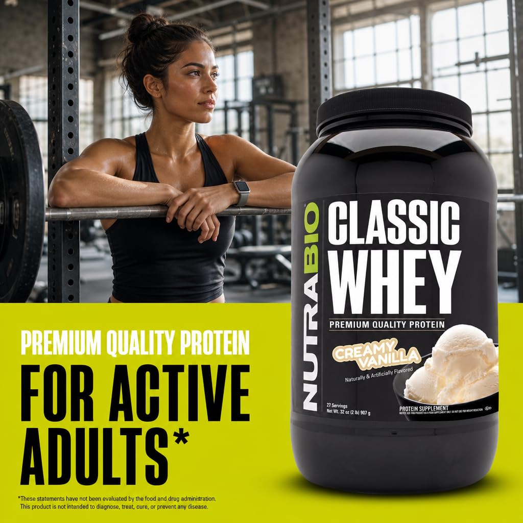 NutraBio Classic Whey Protein Powder- 25G of Protein Per Scoop - Full-Spectrum Amino Acid Profile - No Fillers, Artificial Colors, Preservatives - Low Glycemic Index - Creamy Vanilla, 2 Pounds — Amazon image 6