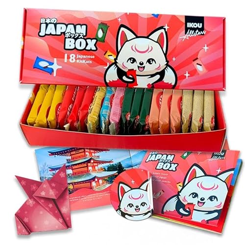 IKOU Probierbox mit 18 KitKat Japan Minis. Diese beliebte japanische Süssigkeiten in einer bunten KitKat Box: Matcha KitKat, Erdbeergeschmack... lasst euch überraschen! (18 Minis) IKOU Probierbox mit 18 KitKat Japan Minis. Diese beliebte japanische Süssigkeiten in einer bunten KitKat Box: Matcha KitKat, Erdbeergeschmack... lasst euch überraschen! (18 Minis)