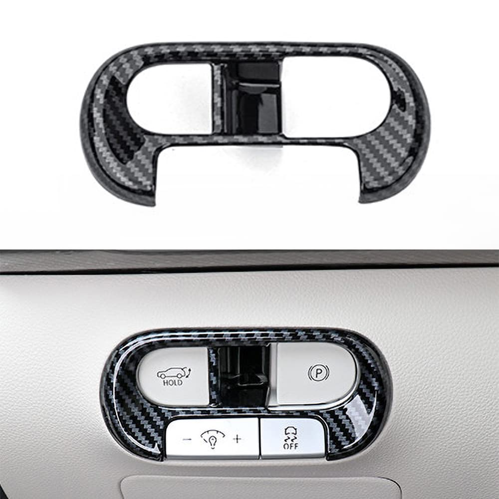 Cnaurda Carbon Fiber Style Automobile Front lamp Adjusting Part Cover Compatible with Genesis GV60 Accessories