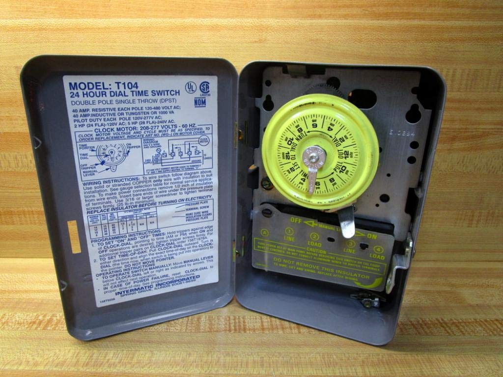 Electromechanical Timer, 24 Hour, Dpst