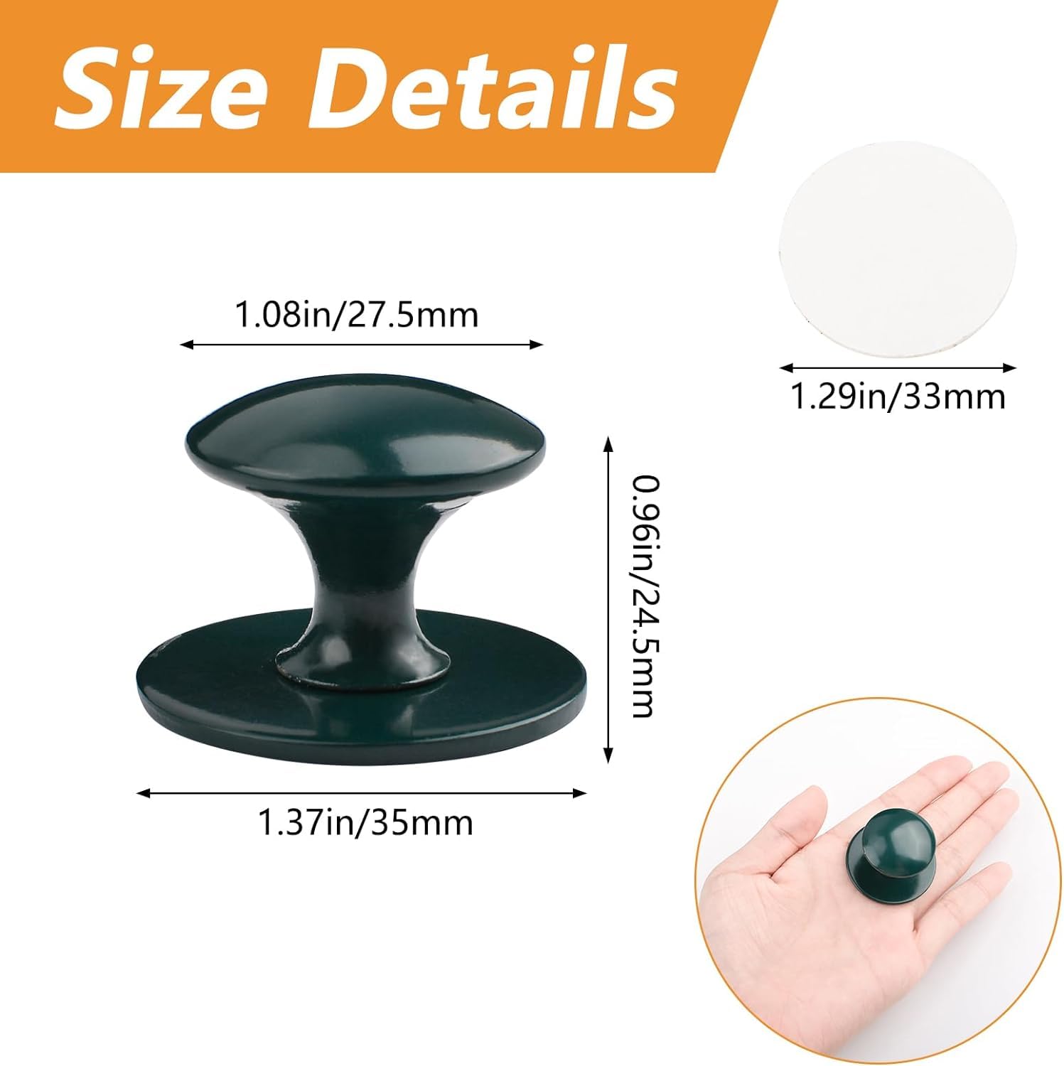 Pomelli Per Mobili Autoadesivi - 4 Pezzi In Acciaio Inox Colore Bianco