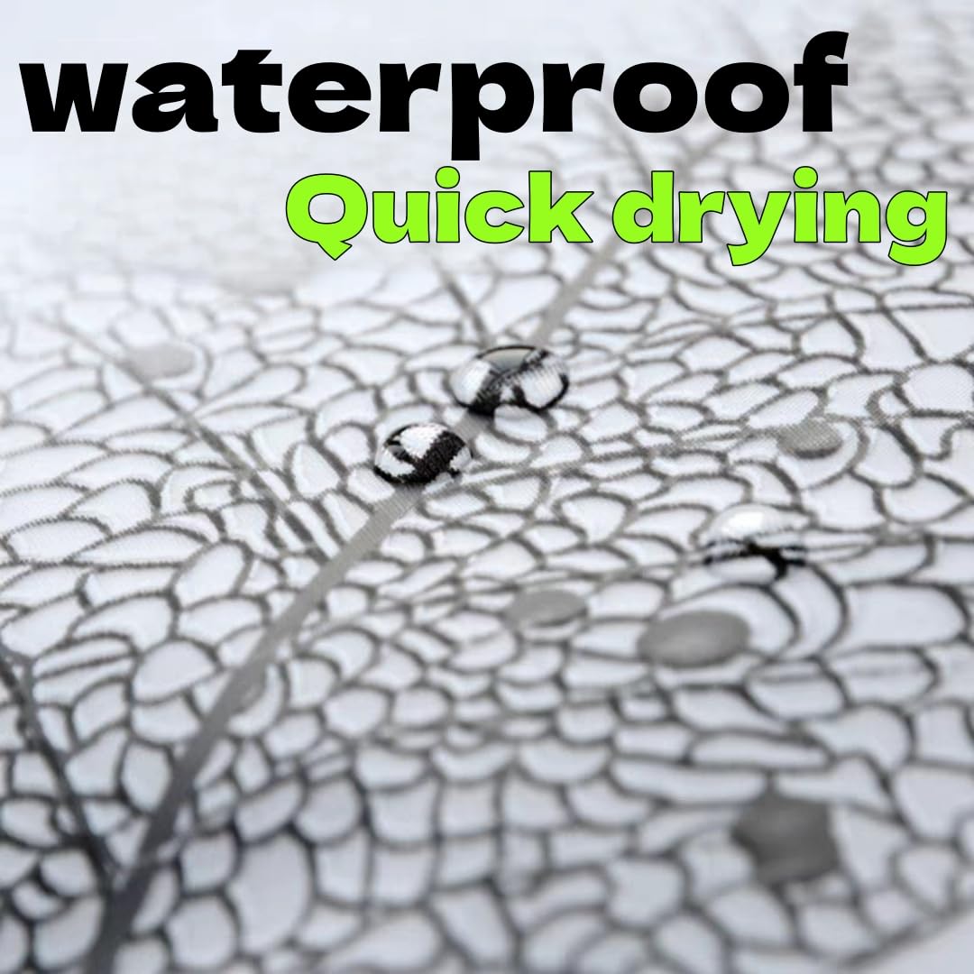 Rideau De Douche Imperméable IATAHI 150x200cm - Polyester Anti-Moisissure Avec 12 Œillets Métalliques - Pour Salle De Bain