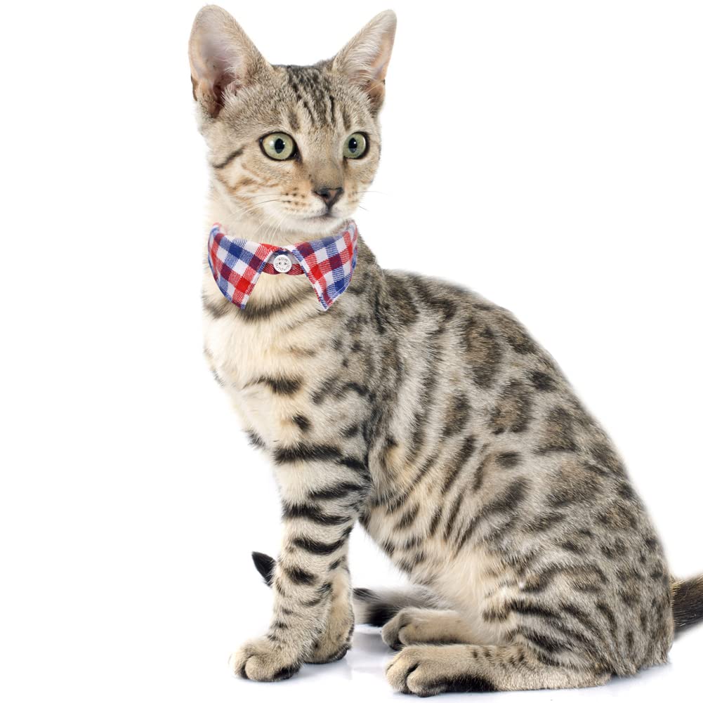 Katzenhalsband Mit Süßer Fliege & Glöckchen – Handgehäkelt Aus Weicher Wolle, Mit Sicherheits-Abreißverschluss (Größe S)
