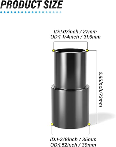 Miniatura 9 de MEANLIN Kit adaptador universal de manguera de vacío de 6 piezas, 1-38 a 1-14 pulgadas, 2-12 pulgadas a 1-14 pulgadas, 1-14 pulgadas a 1-38 pulgadas