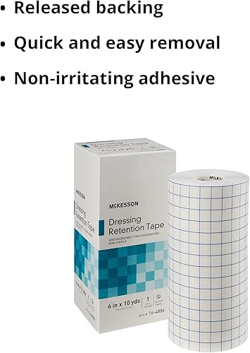 Miniatura 4 de McKesson Cinta de retención de apósito, no estéril, pautas Gride, 6 in x 10 yardas, 1 rollo
