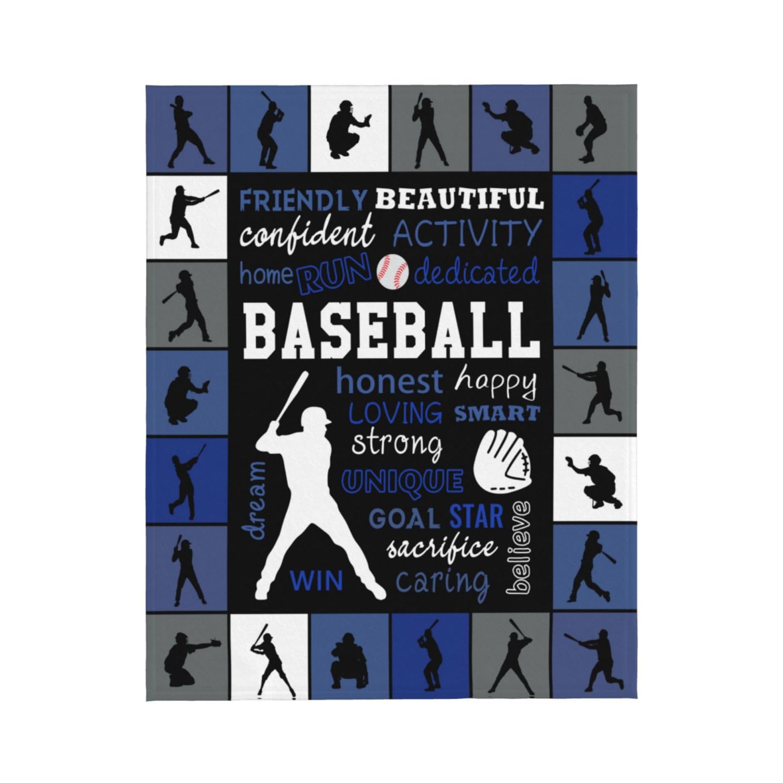 UIACOM Baseball Blanket, Baseball Gifts for Boys, Cool Baseball Decor for Kids Boys Men, Flannel Baseball Stuff Accessories, Baseball Team Gifts, Baseball Coach Gifts for Men, Baseball Stuff,60"x80"