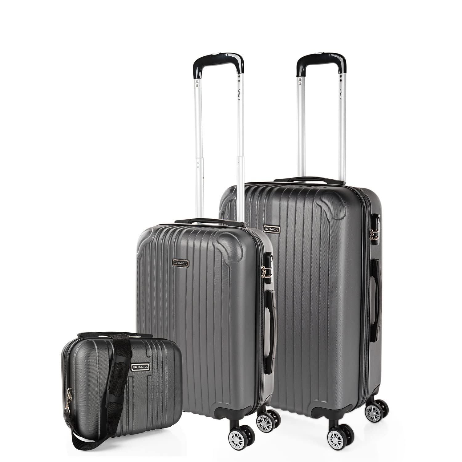 Itaca Valise à Roulettes Sevron Small Abs pas cher Itaca Valise à Roulettes Sevron Small Abs pas cher