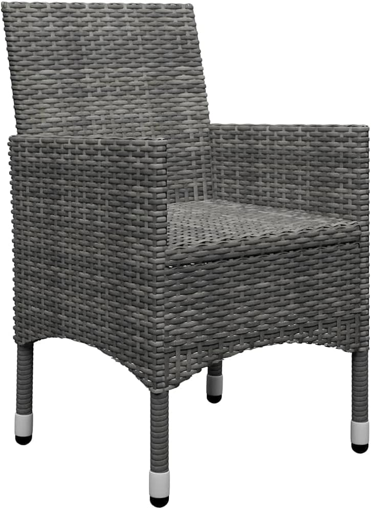 3 Piece Patio Dining Set,Conversation Furniture,Afternoon Tea Suit,Garden Casual Furniture,Suitable for Balcony, Deck, Backyard, Patio, Garden, Poolside, etc. Gray