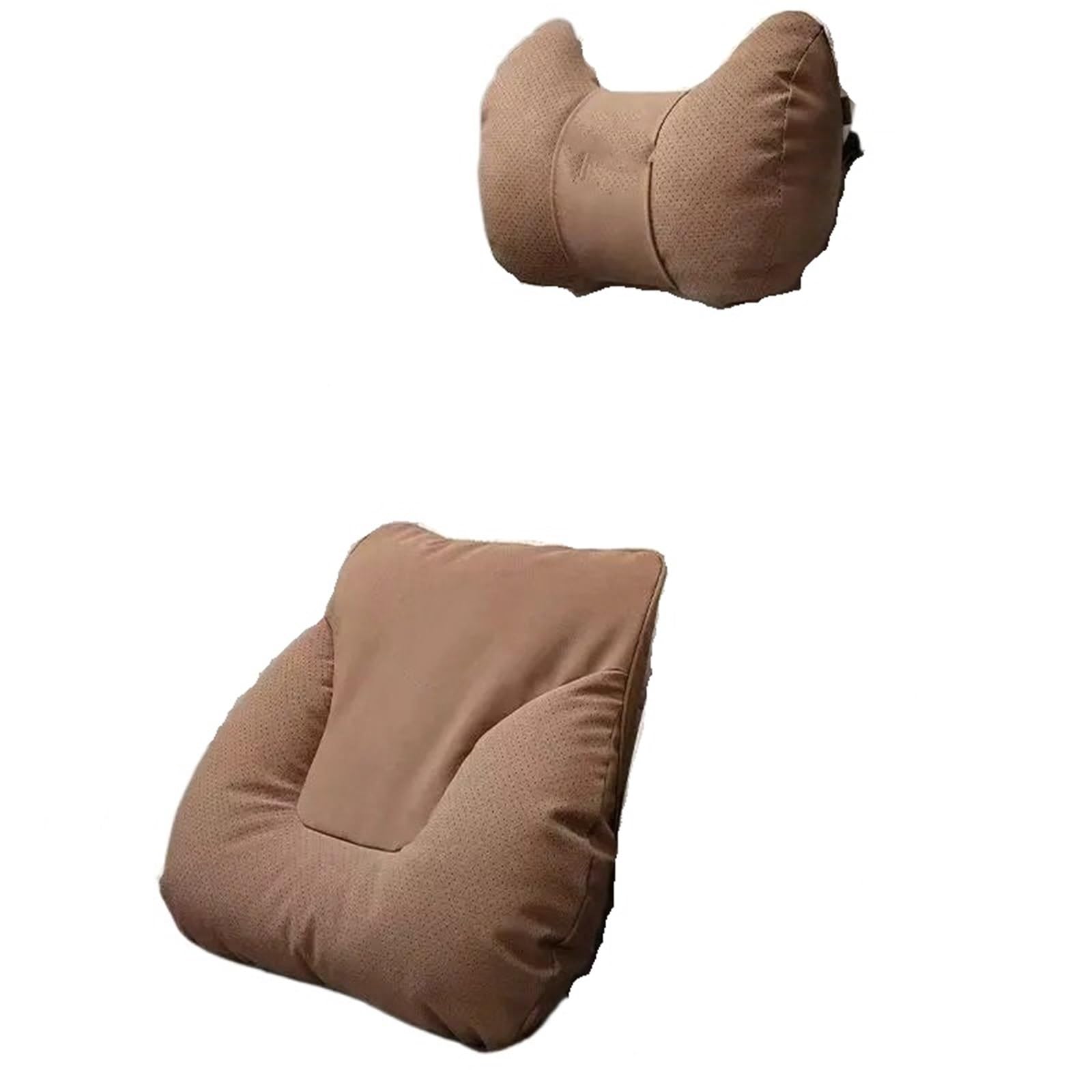 KAUWYEHD Car Seat Accessories Fit For Leapmotor C01/B10/C11/C16/T03/C10 Headrest Neck Pillow Lumbar Support Car Pillows(Brown set 2pcs)